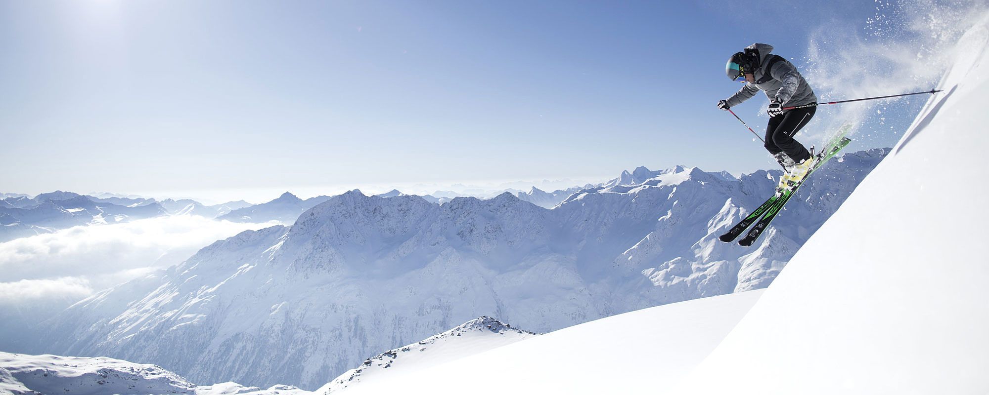 Skifahren im Skigebiet Sölden