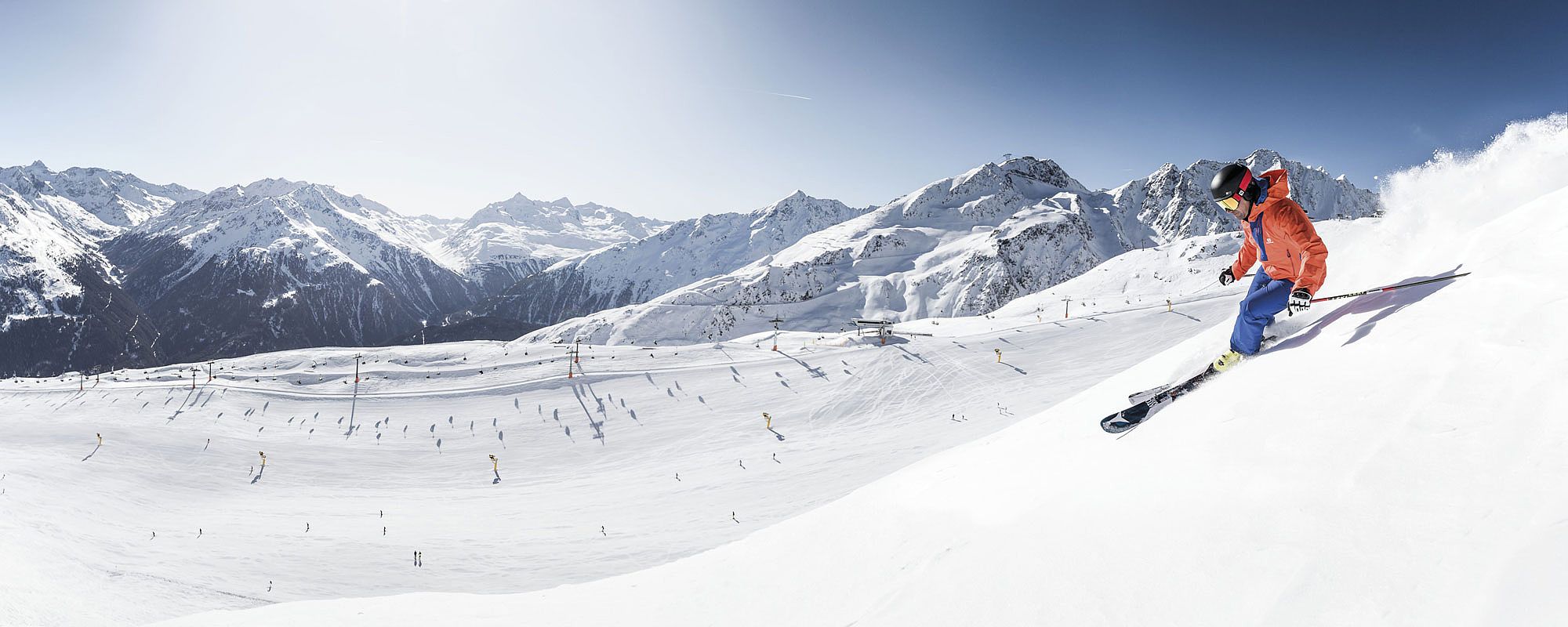 Skifahren im Skigebiet Sölden