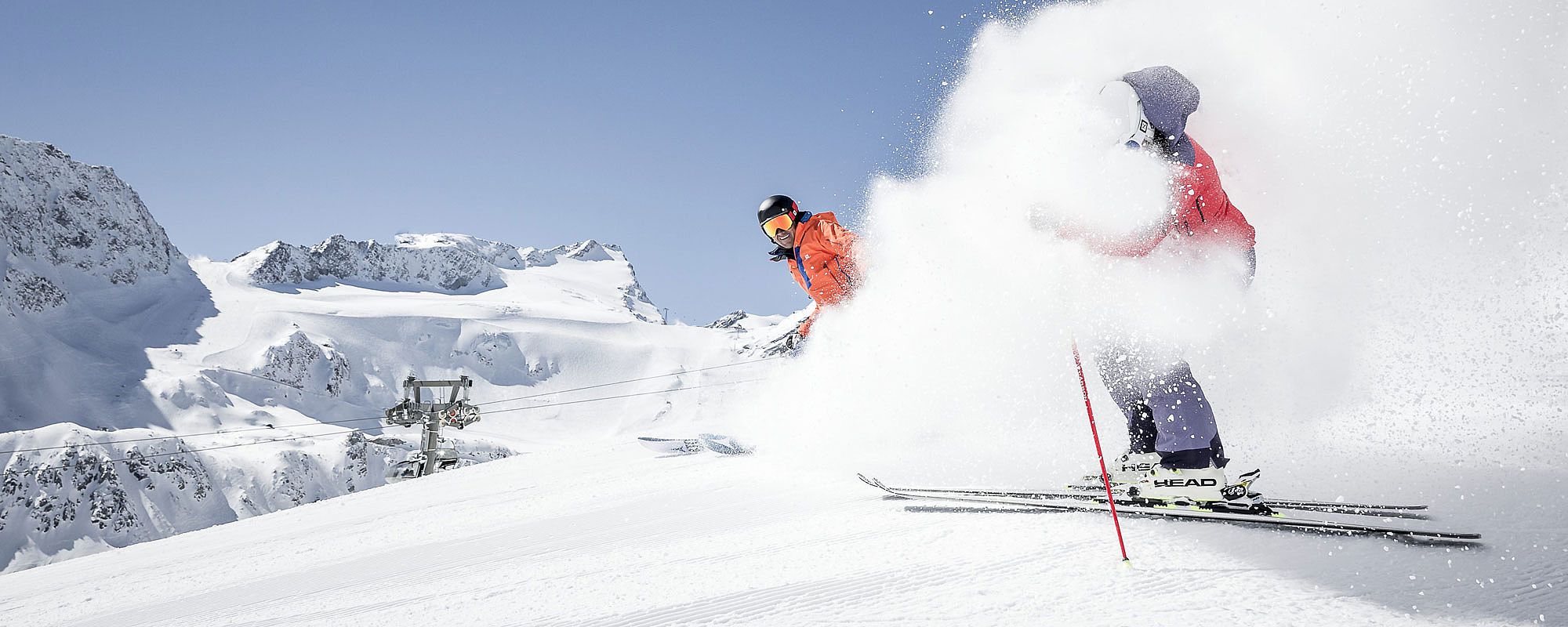 Skifahren im Skigebiet Sölden